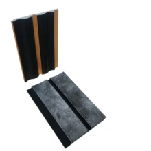 Modern Fluted Slat WPC Panel Waterproof Composite Cladding Eco-Friendly Grille Custom Indoor Plastic Cladding Fireproof Durable