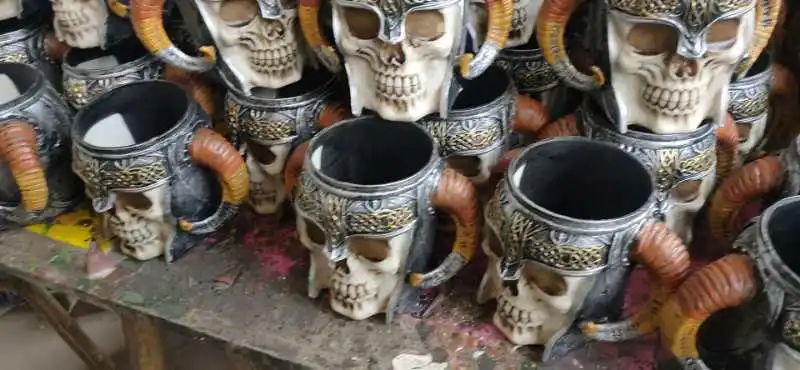 Stainless Steel Skull Mug 3D Design Creepy Skull Coffee Mug Skeleton  Tankard Cup