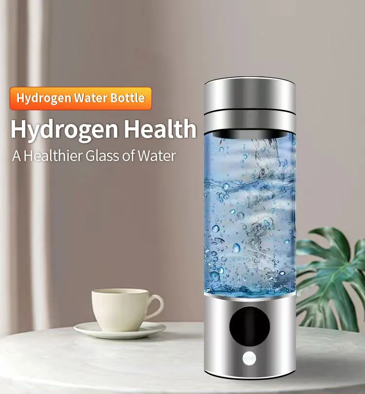 Magnetic Charging Port Hydrogen Water Generator 280Ml Hydrogen Water Bottle Hydrogen Rich Water Glass Health Cup Home Travel