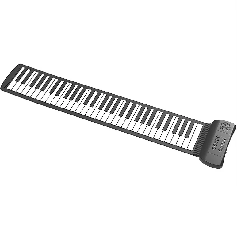Keyboard 61 Keys Portable Smart Silicone Hand Roll Piano Keyboard ...
