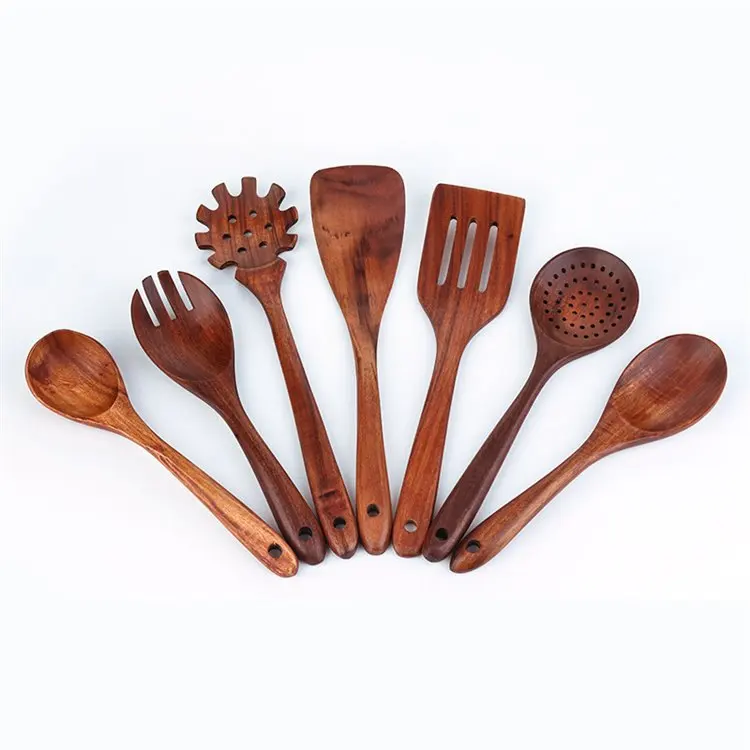 High Quality Natural Teak Acacia Accessories Cooking Tools Wooden Kitchen Utensils Cookware Wood