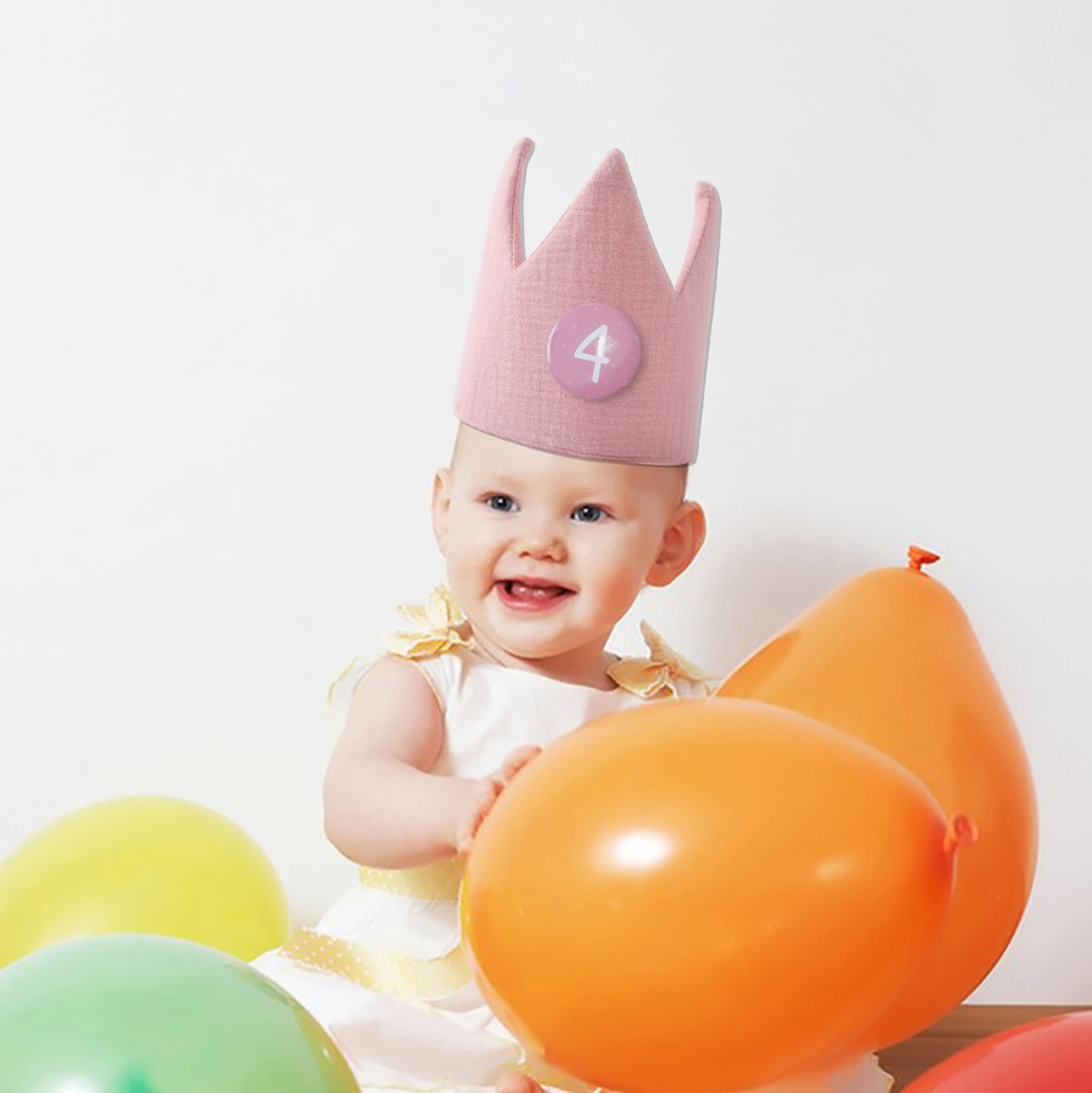 Triangle Crown Digital Emblem Baby Birthday Party Decoration Baby Set ...
