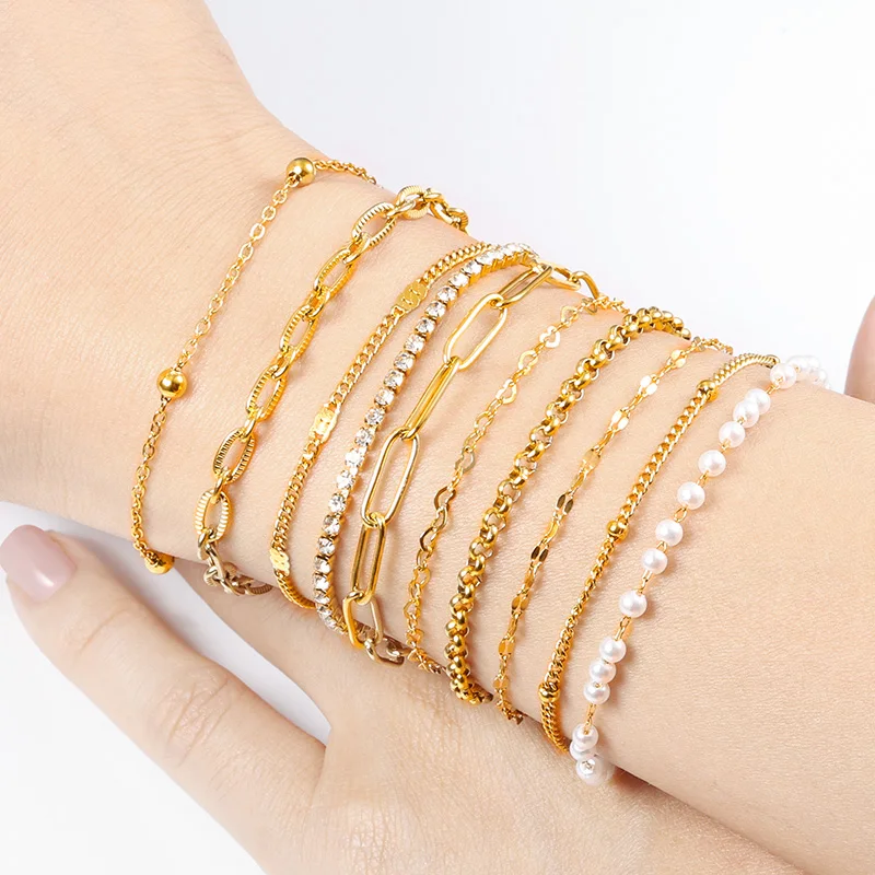 Designer Minimalist Necklace Pendant Double Stainless Steel Chain