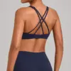 Cross-Back Bra (Navy Blue)