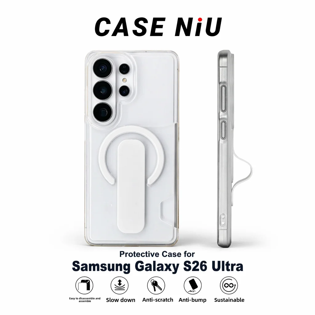Magnetic Ring Matte Integrated Case for Samsung Galaxy S26 Ultra S25 Ultra S24 S25 Plus Shockproof Slim Cover with Card Slot