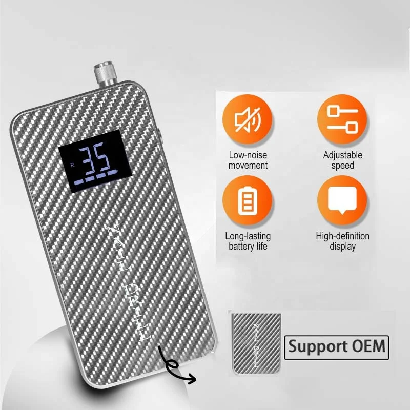 2025 New Style Fashion Rechargeable Portable Cordless Nail Drill Machine Acrylic Gel Polisher Brushless Motor for Nail Art Salon factory