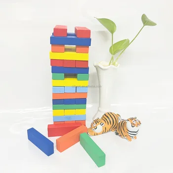 Makaron color 51 pieces animal large blocks high wood children block early education children activity educational toy
