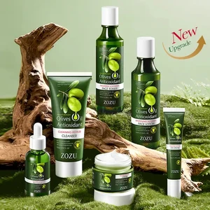 OEM ZOZU Korean Hydrogel Olive Oil Face Care Whitening Anti Aging Brightening Plant Moisturizing Smooth Skin Care Set