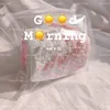 Sakura pink and white gradient-white filling