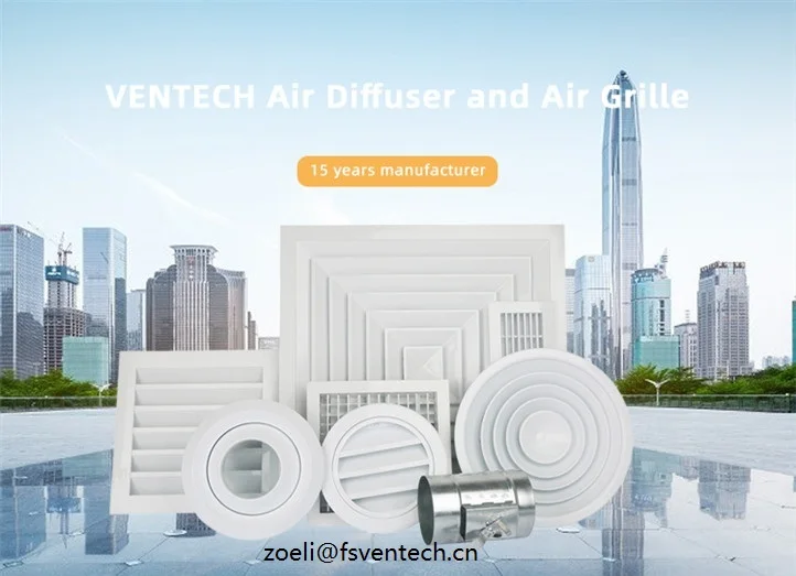 Aluminum air grille air duct hvac square diffuser ceiling air diffuser