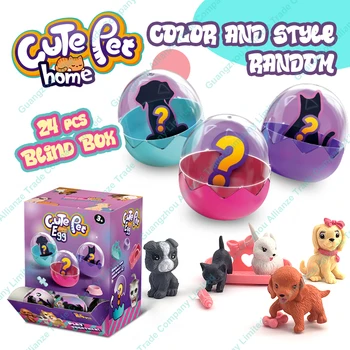 Blind Box Mystery Boxes Toy Pet Egg With Cute Cats And Dogs Playing Egg