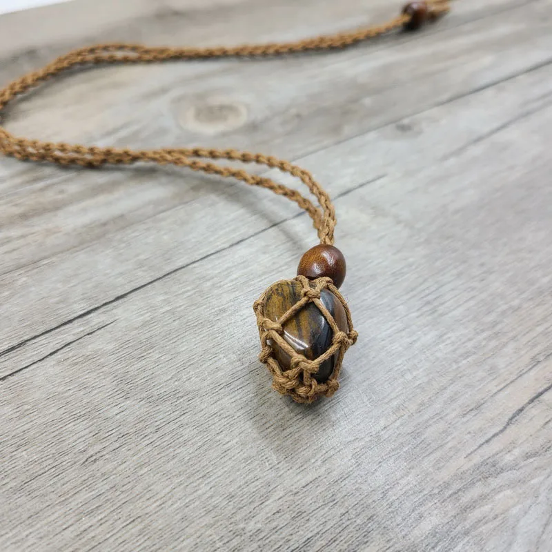 Crystal Stone Holder Necklace Crystal Pendant Holder -Adjustable Necklace  Cord
