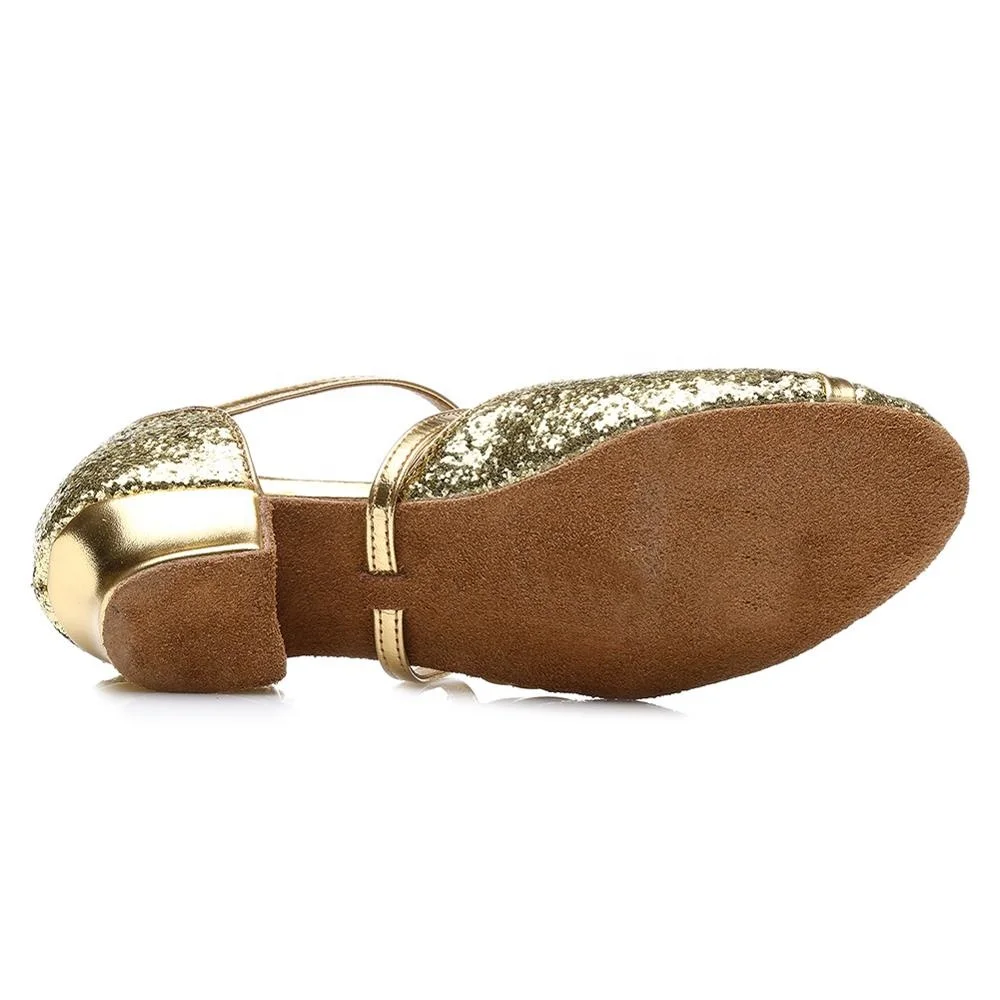 607 блестящие туфли для танцев в классическом стиле, детская обувь для бальных танцев, женская обувь для латиноамериканских танцев с блестками