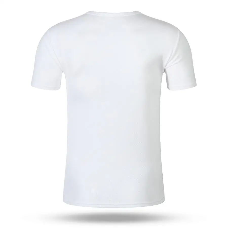 Blank White T Shirt 100% Polyester Sublimation Plus Size Men's T-shirt ...