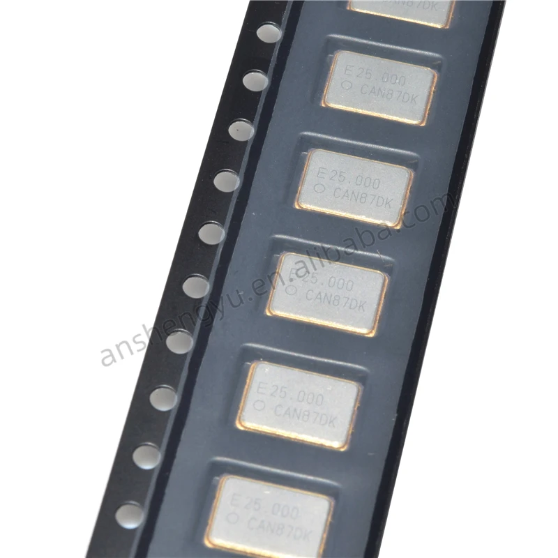 Copoer Кварцевый резонатор SG7050CAN 25,000000 МГц TJGA SMD модными принтами XO 25 МГц +-50ppm 15pF CMOS 1,8 V/2,5 V/3,3 V 4-контактный разъем поверхностного монтажа