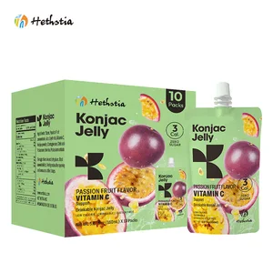 Instant  Vegan Keto Nozzle Pouch Passion Fruit Flavor Zero Sugar No Fat Gluten Free Vitamin C Konjac Jelly