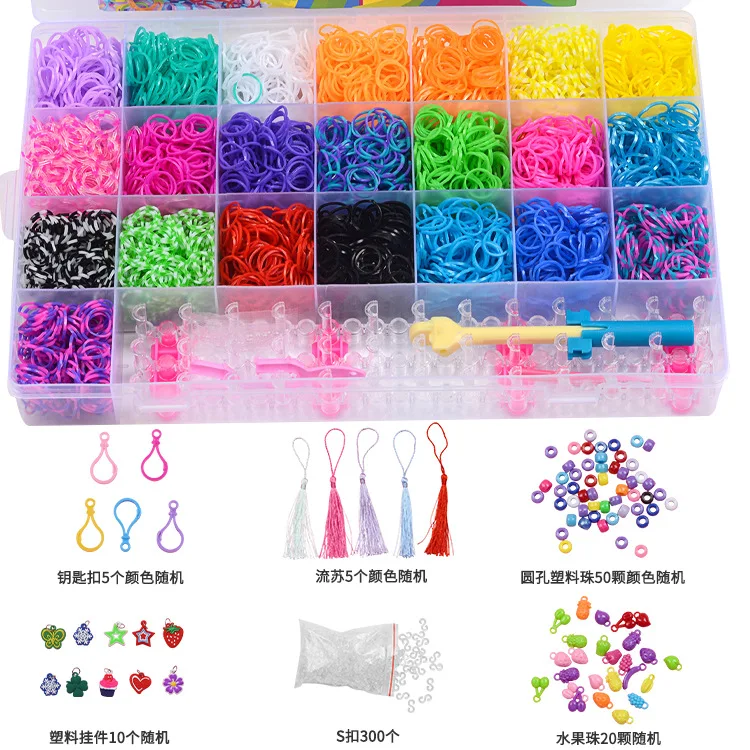 Toys & Hobbies Hot Sell 2022 Kid's Diy Loom Rubber Bands 600-10000+pcs ...