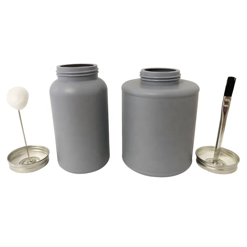 250ml 500ml Empty HDPE Plastic Glue Bottle With Screw Top Metal Brush Cap