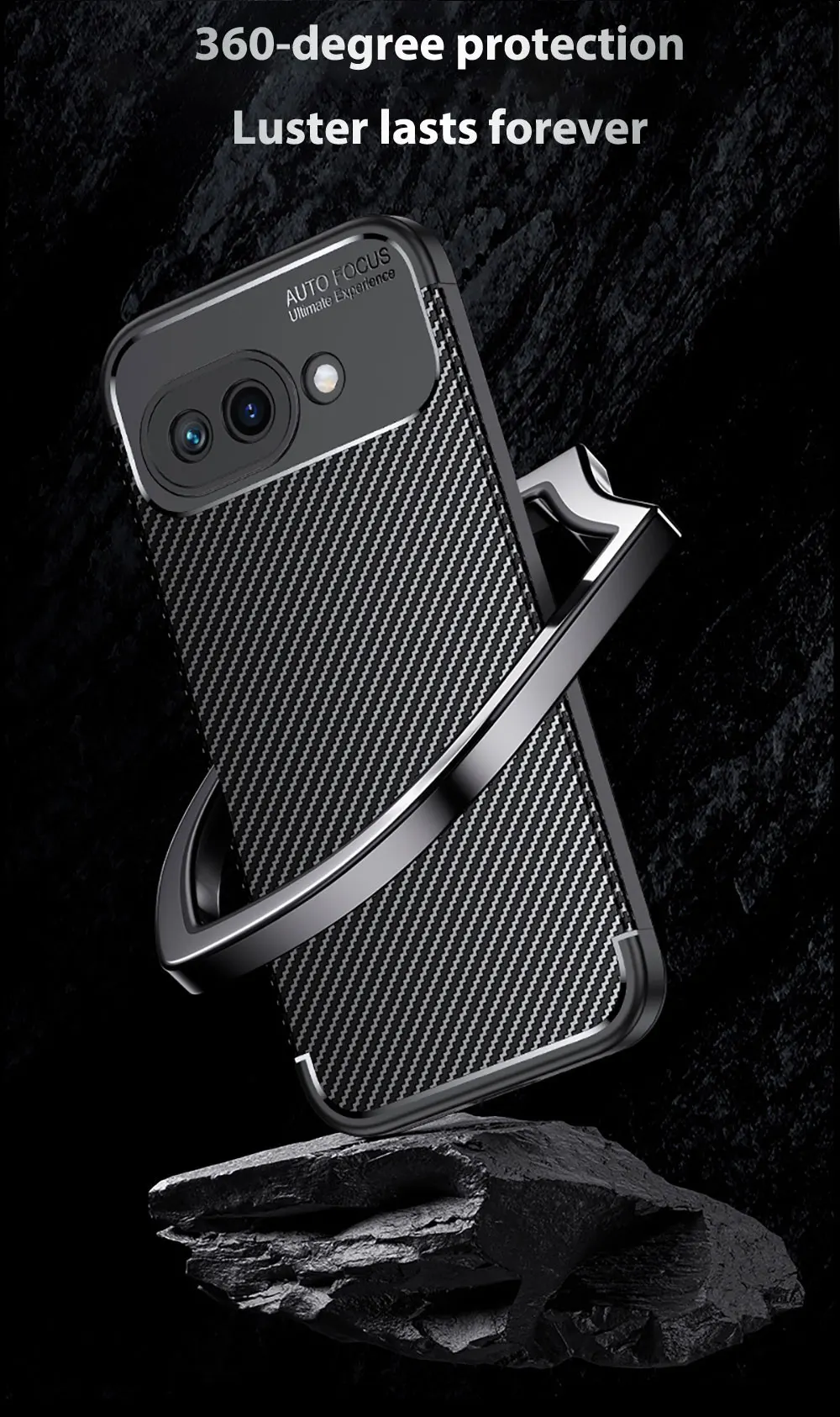 Laudtec Carbon Fiber Texture Cell Phone Cases Thin Shell Simple Business Customized Shockproof Cover For Google Pixel 9A Sjk975 factory