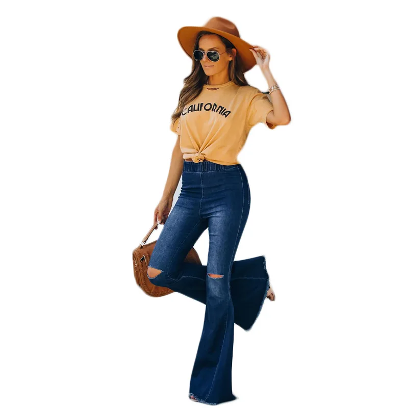 Vaqueros acampanados mujer Clearance