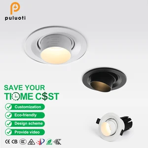 Embedded LED Aluminum Spotlight, Available in White and Black, with Adjustable Beam Angle of 15-60° Spot Light,ceiling Light