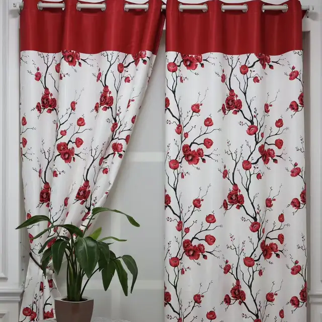 High Quality Floral Pattern Blackout Decorative Curtain  Wholesale Curtain for Sale