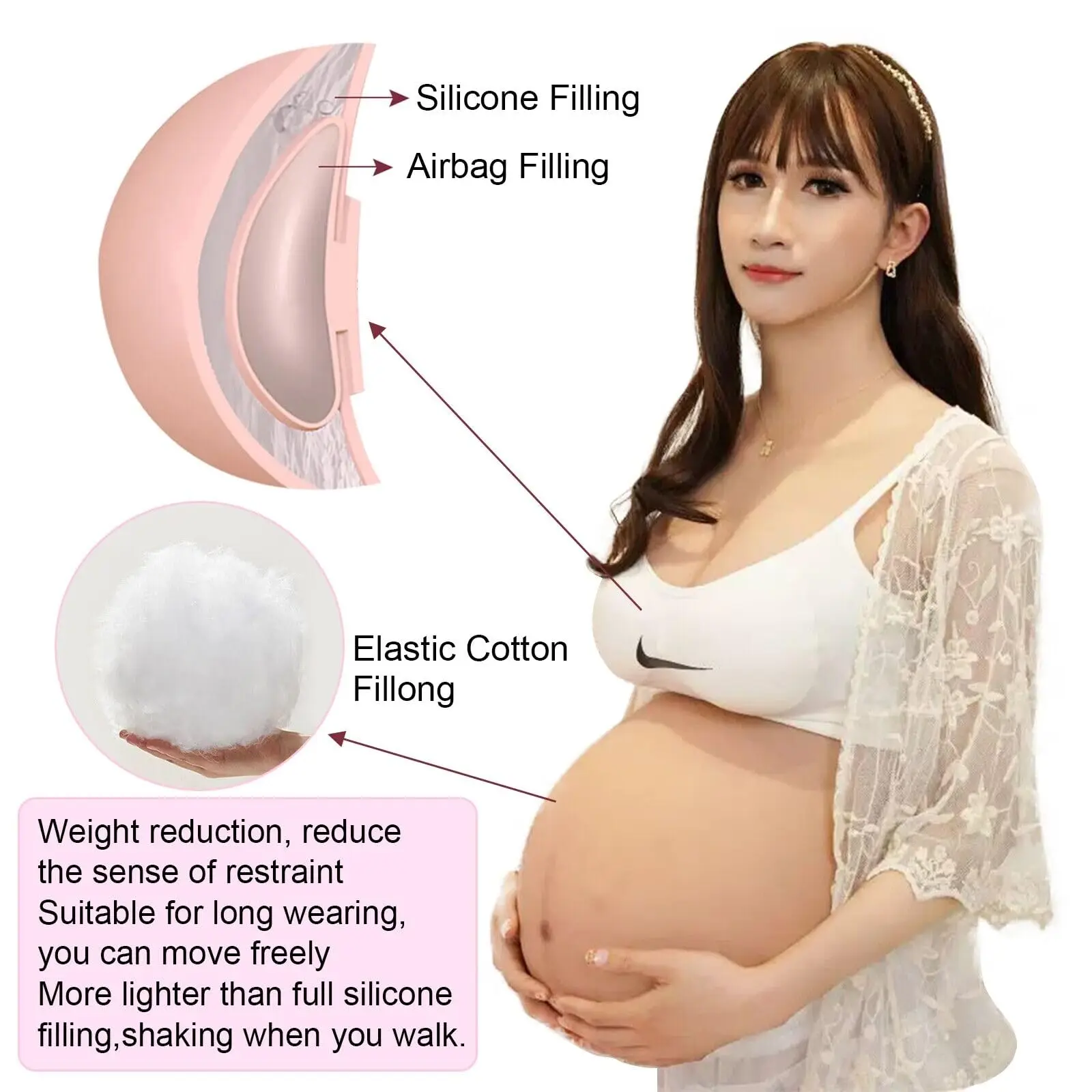 Factory Direct Supply Realistic Silicone Breast Forms Huge Tits Transgender Pregnant Belly for Makeup