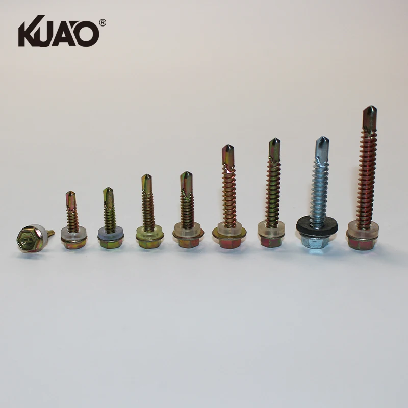Hex Washer Head Self Drilling Screws TEK Self-tapping Screws Self Drilling Self Tapping Screws Free Drive Bit Sheet Metal Screws