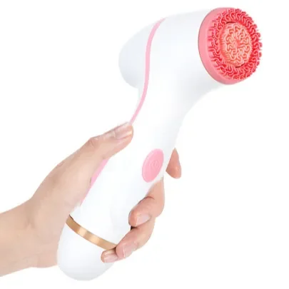 Escova de Limpeza Facial Ultrassônica 3 em 1 em Silicone À Prova d'Água