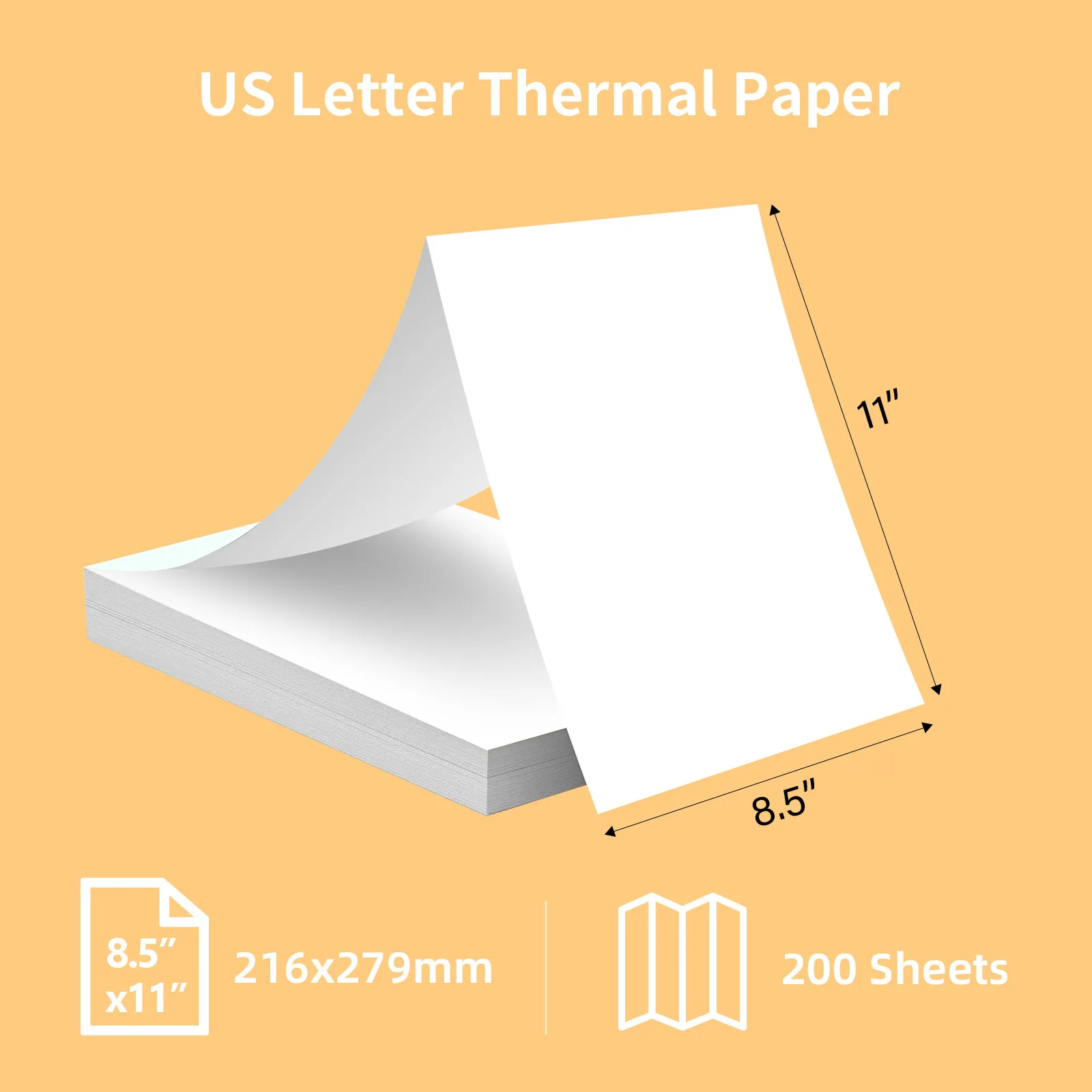 A4 Thermisch papier, 200 vellen - printercompatibel, sneldrogend, BPA
