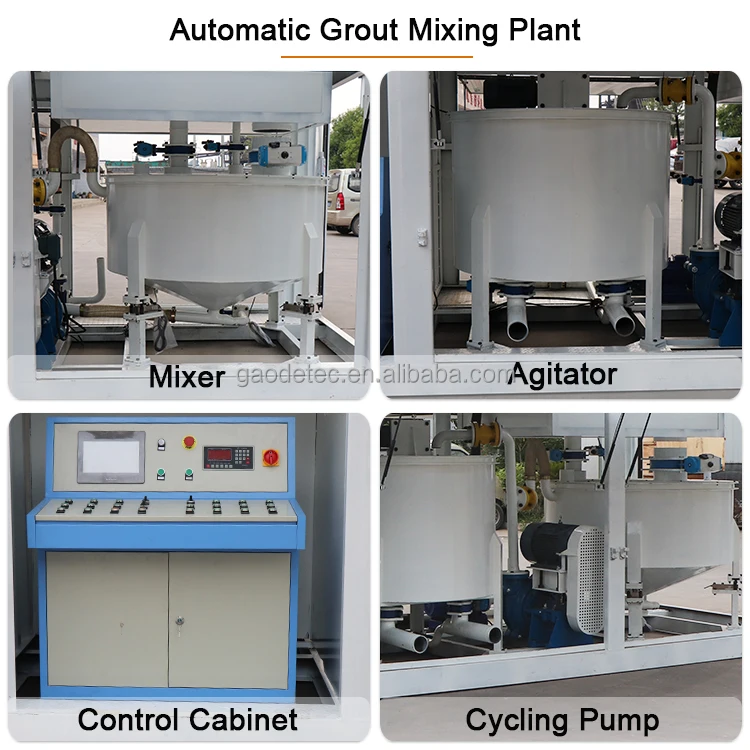 Full Automatic 20m3/h Container Grout Mixer Plant with Cement Silo