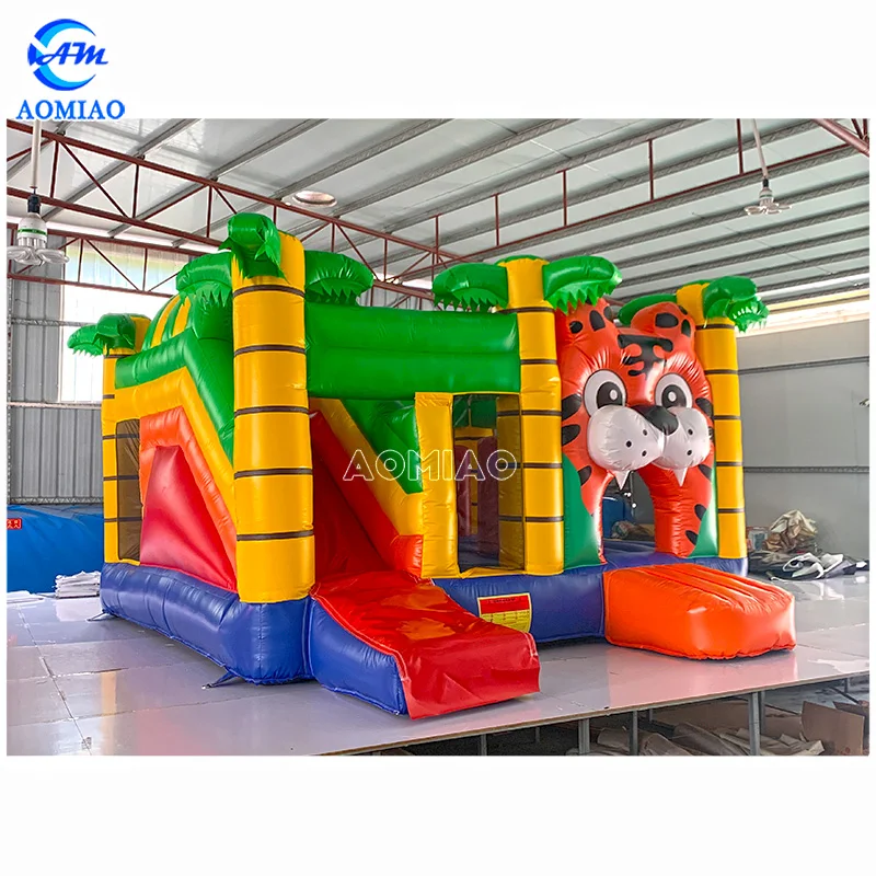 Commercial PVC Inflatable Jumping Castle  Bouncy Castle Tiger Bounce House Inflatable Bouncer for Kids