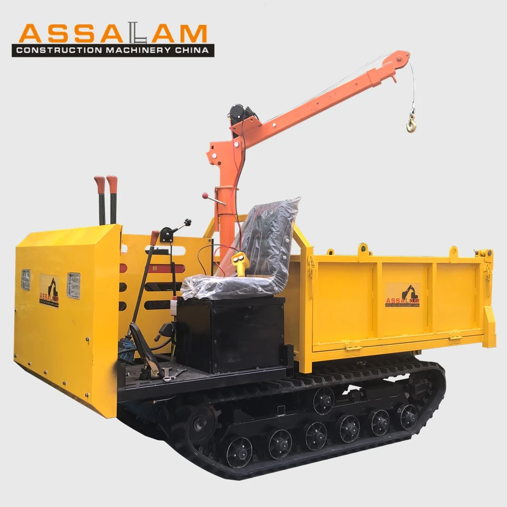 All Terrain Track Mini Dumper 1 Ton Small Crawler Dumper Loader