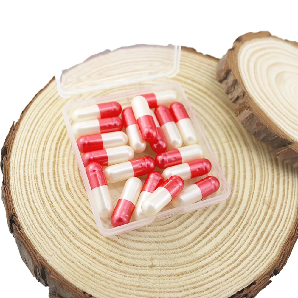 Size 00 0 1 2 3 4 Pink/white Vacant Hard Gelatin Capsules Pill