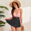 Black with pink