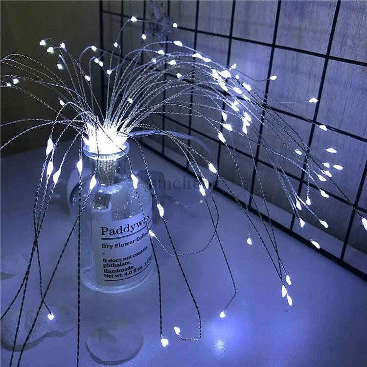 Starburst Firework Shining Colorful Optical Table Ornaments Christmas Gift Decoration Lights Mini LED Christmas Tree