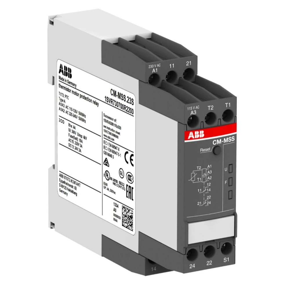 ABB 1SVR730700R2200 CM-MSS.23S Control Relay – Precision Temperature Monitoring for Industrial Systems