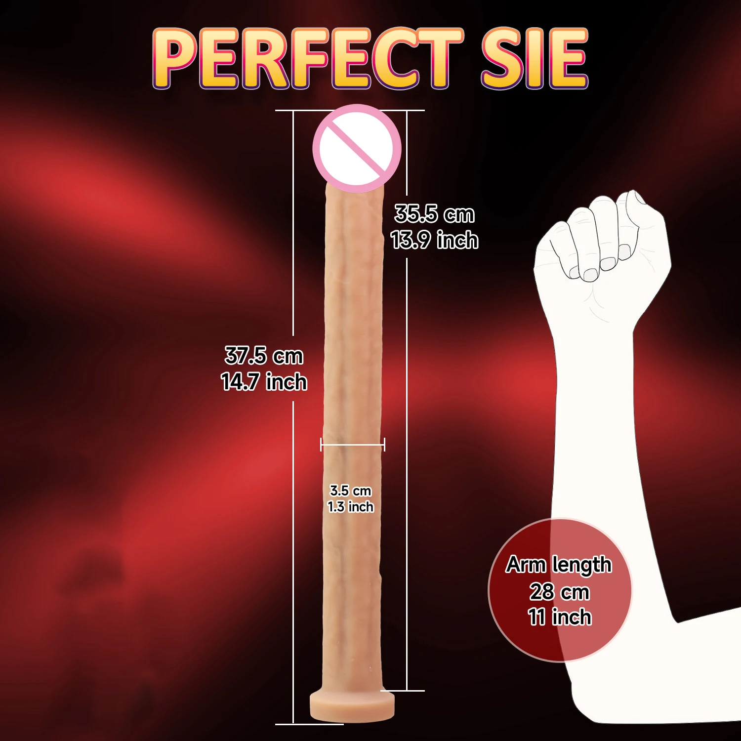 Delove Silicone Dildo for Realistic Dildos Women Huge Monster Sex Toy  35x3.5cm Waterproof for Lesbians