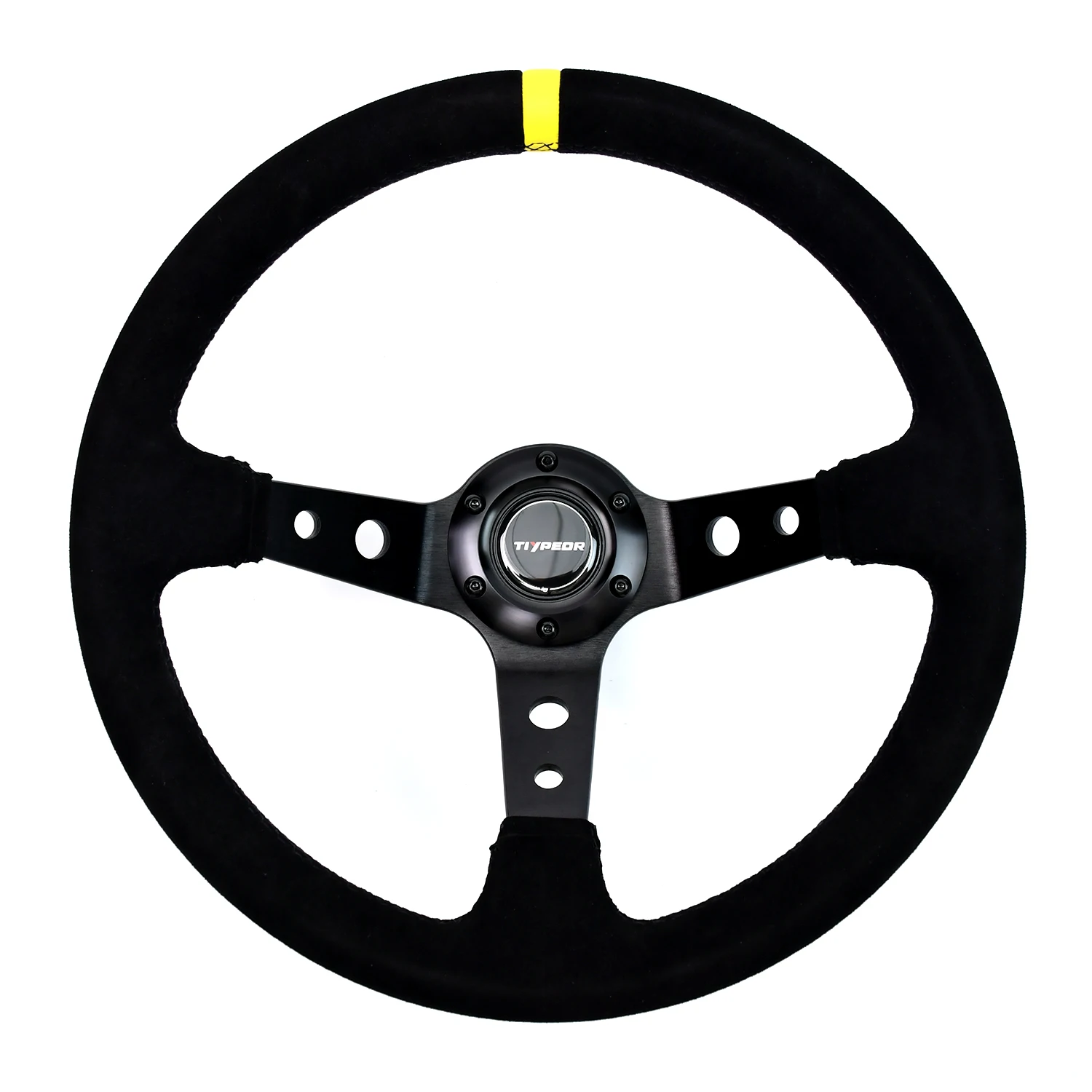 TIYPEOR Universal 350mm Suede Drift Yellow Connector Reversing