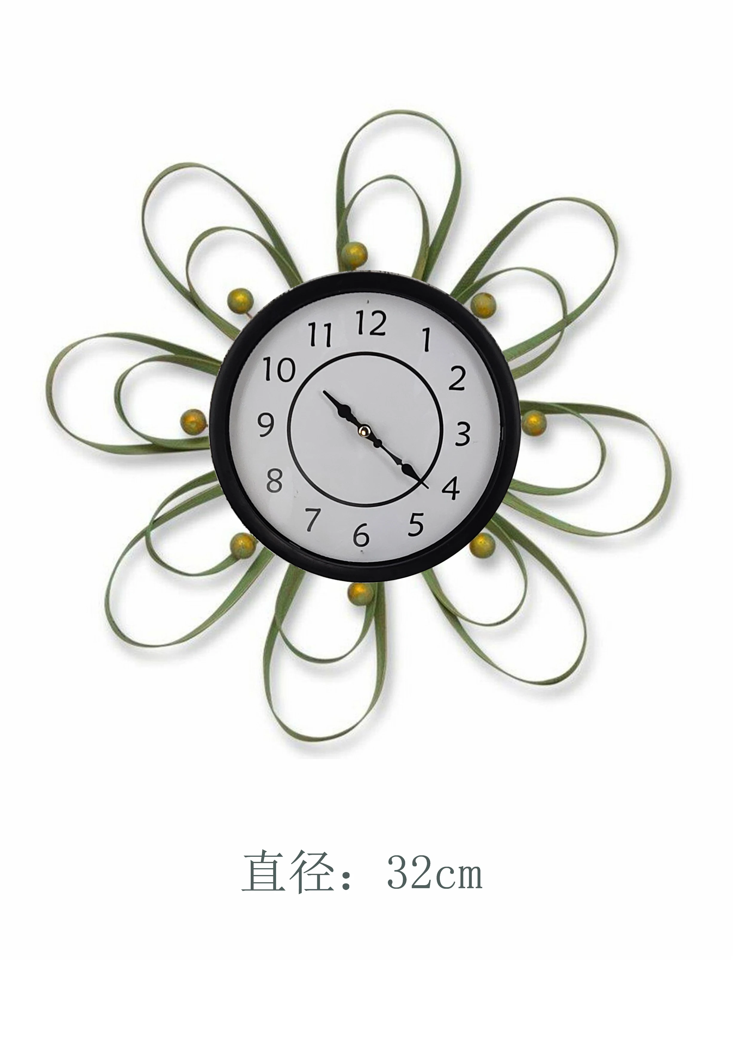  Metal Diy 3D Led Luxury On Gold Clock Wall As show