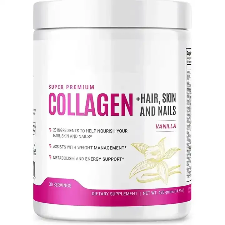 Hot Sale Hydrolyzed Collagen Peptides Protein Powder Anti-aging Skin Supplement Build Lean Muscle Restore Natural Energy