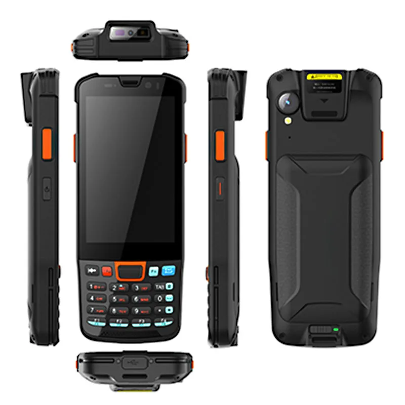 Direct Factory Rugged Handheld Terminal 4 inch Android11 4G PDA Data Collector with Keypad NFC/HF RFID Reader 2D Barcode Scanner