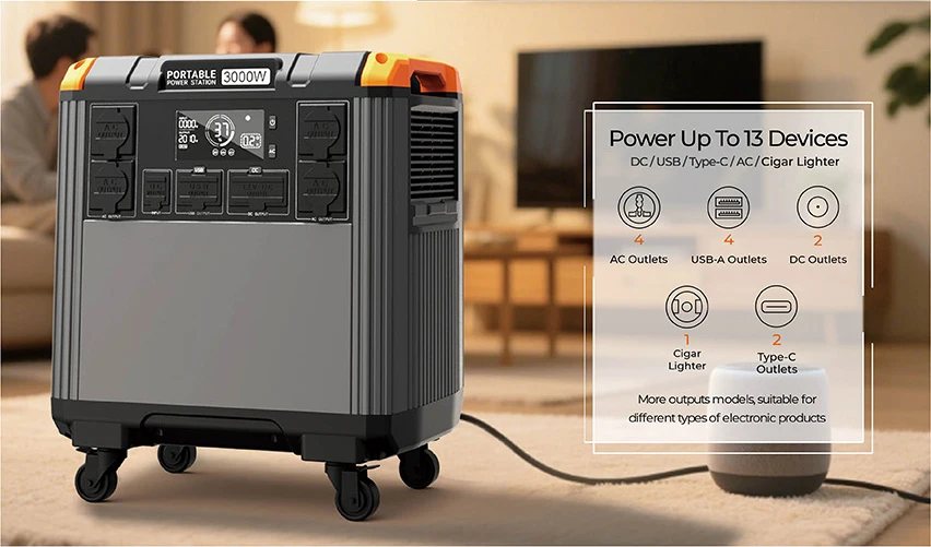 5376Wh Capacity Portable Power Station with MPPT Controller and Multiple Charging Options Solar Generator