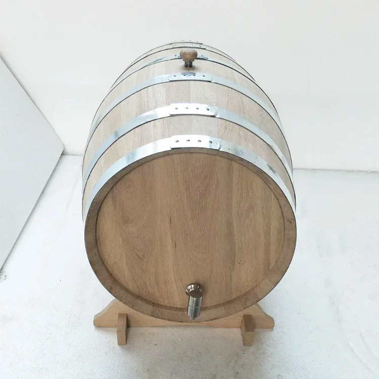 50L Oak Aging Barrel  Without Liner Wooden Whiskey Wine Barrel Wood Aging Barrel Beer Wine for Brewer Distiller Wine Maker