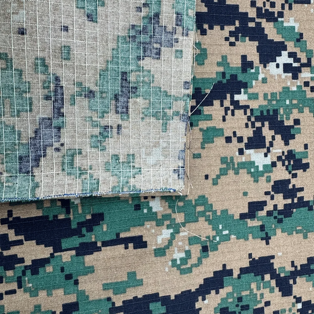 Brunei Digital Camouflage Uniform TC6535 Polyester Cotton Camouflage  Printed Fabric Waterproof Ripstop for Camouflage Uniforms
