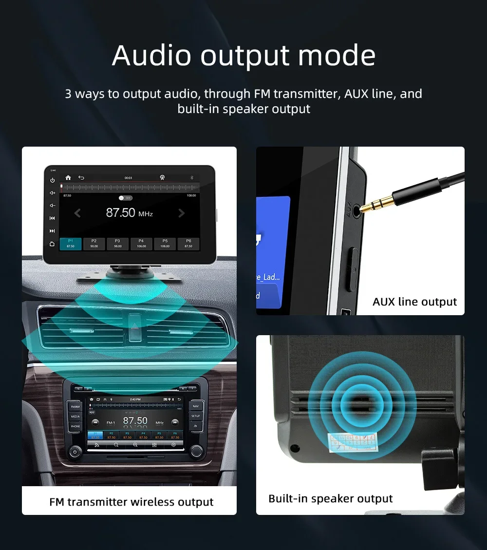 Universal 7 Inch Radio Multimedia Carplay Android Auto Wireless Car ...
