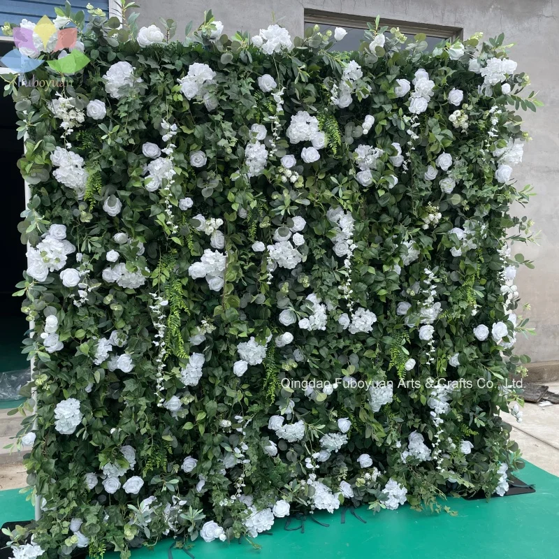 SW Artificial Flower Mat Multicolor Cloth Based Wall Decor Colorful Rose Flower Flower Wall 8x8 Decoration Floral Wall Backdrop