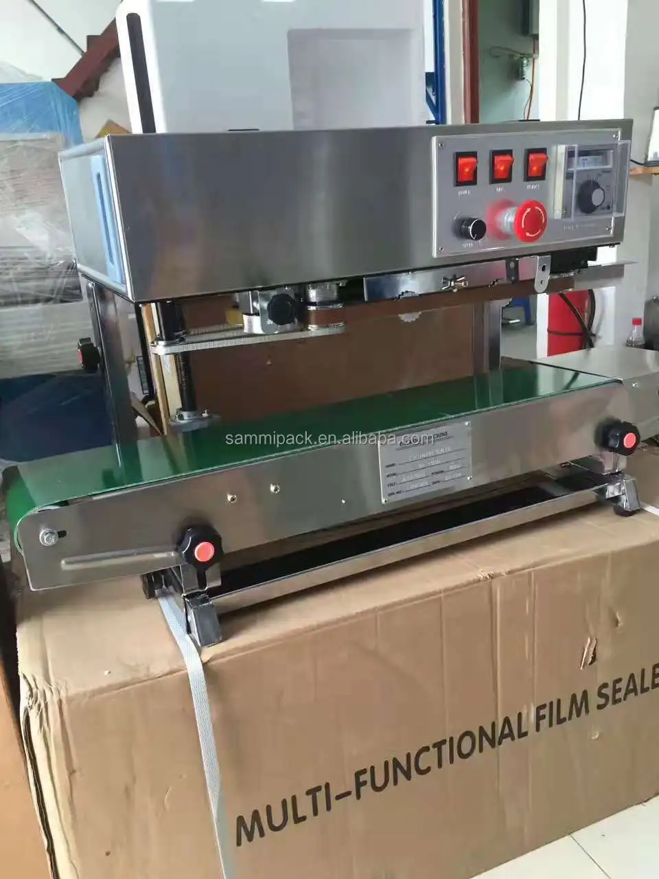 100% Warranty Vertical Continuous Band Sealing Machine+ Seal Belt+date Printing+Stainless Steel - Image 3