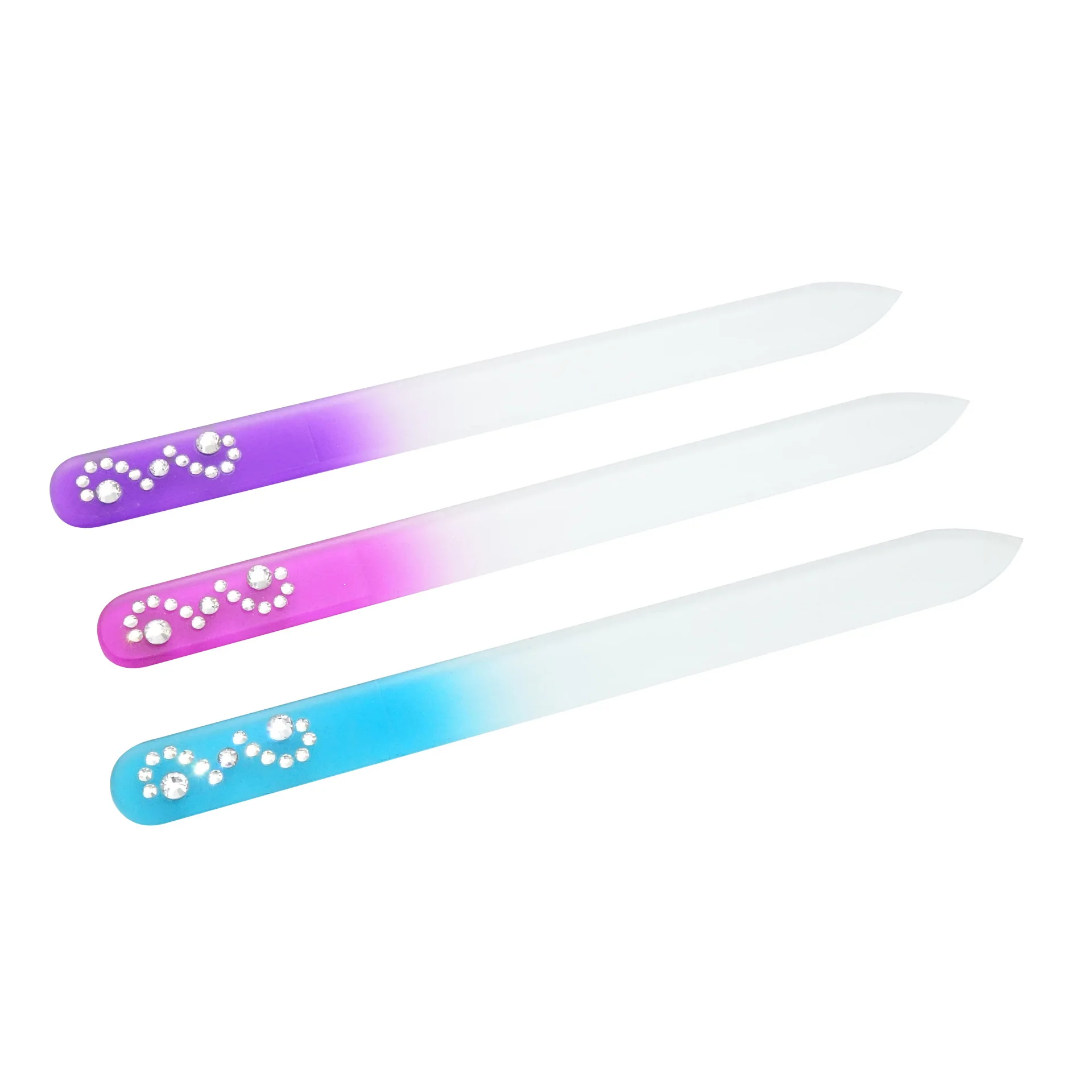 Custom Logo Wholesale Colorful Glass Nail File Crystal Glass Nail File