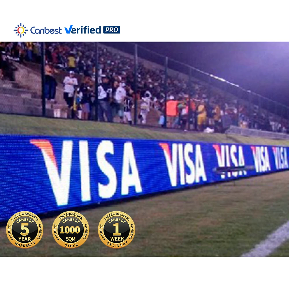 Outdoor Large Soccer Stadium Led Display Board Advertising Led Screen for Football Fields Cricket Boundary Led Panel